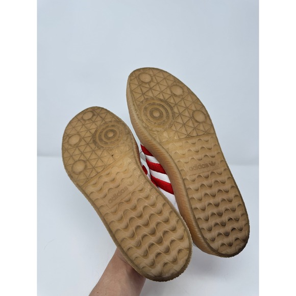 Adidas Red White Platform Samba Sneakers